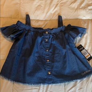 Guess girls off shoulder top.
